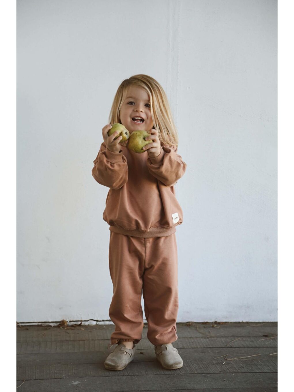 Kahverengi Sütlü Kahve Sırt Baskılı Mevsimlik Eşofman Takımı-7