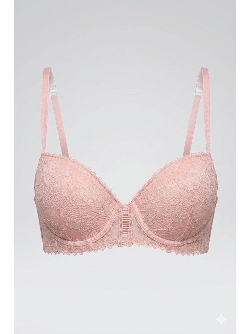 Pembe Push Up Dantel Detaylı Sütyen C18365 Pudra