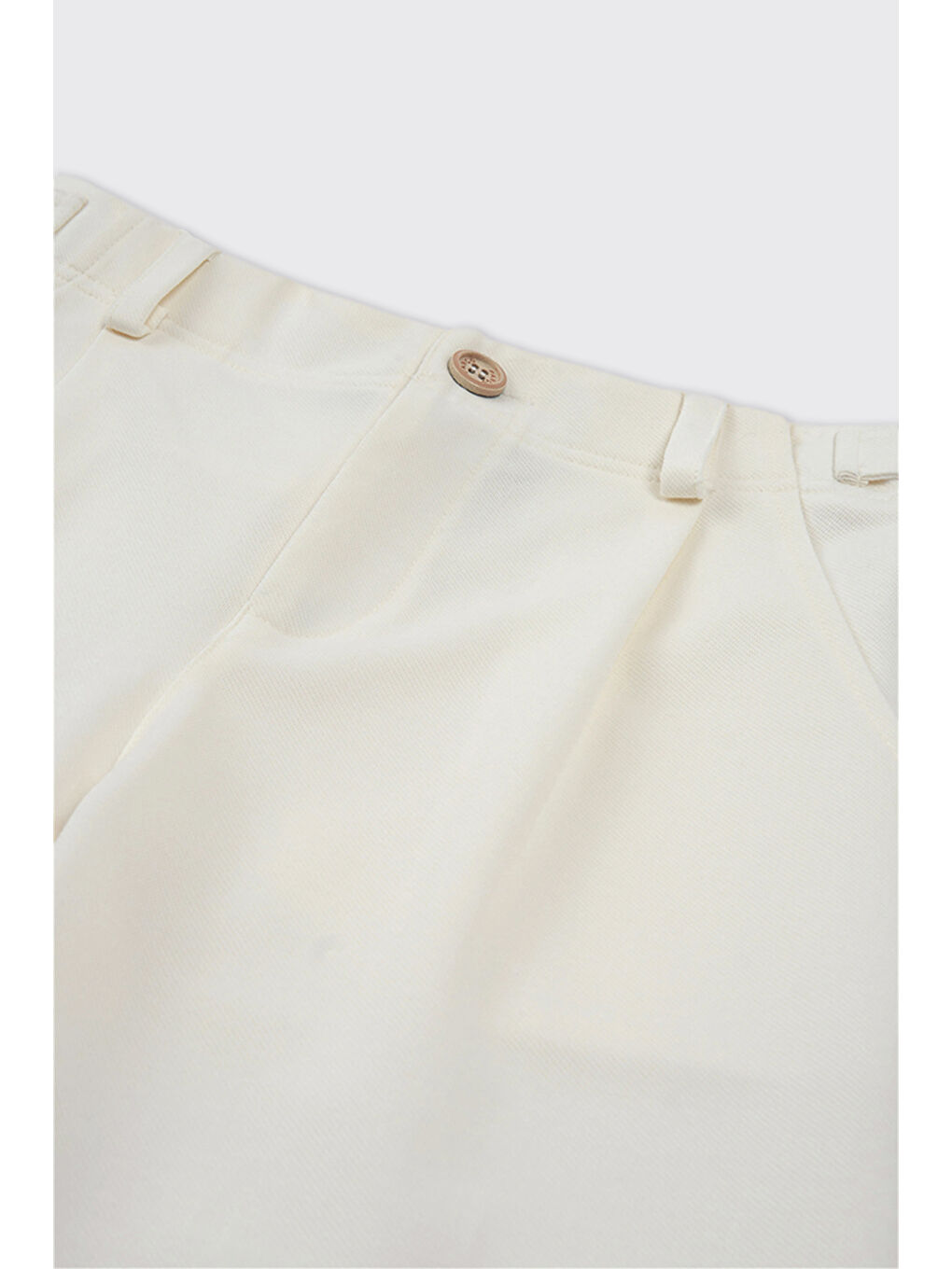 Erkek Çocuk Cepli Örme Ekru Pantolon-2