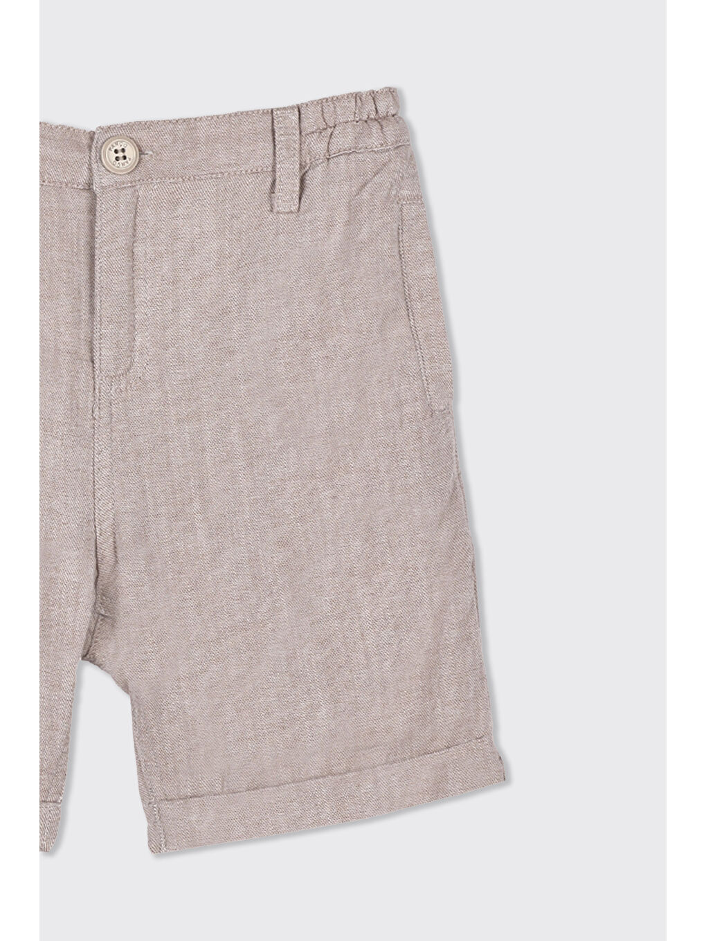 Kahverengi Erkek Çocuk Kordon Detaylı Kahve Şort-2