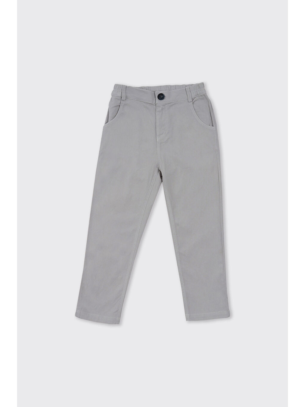 Erkek Çocuk Gri Düğmeli Pantolon