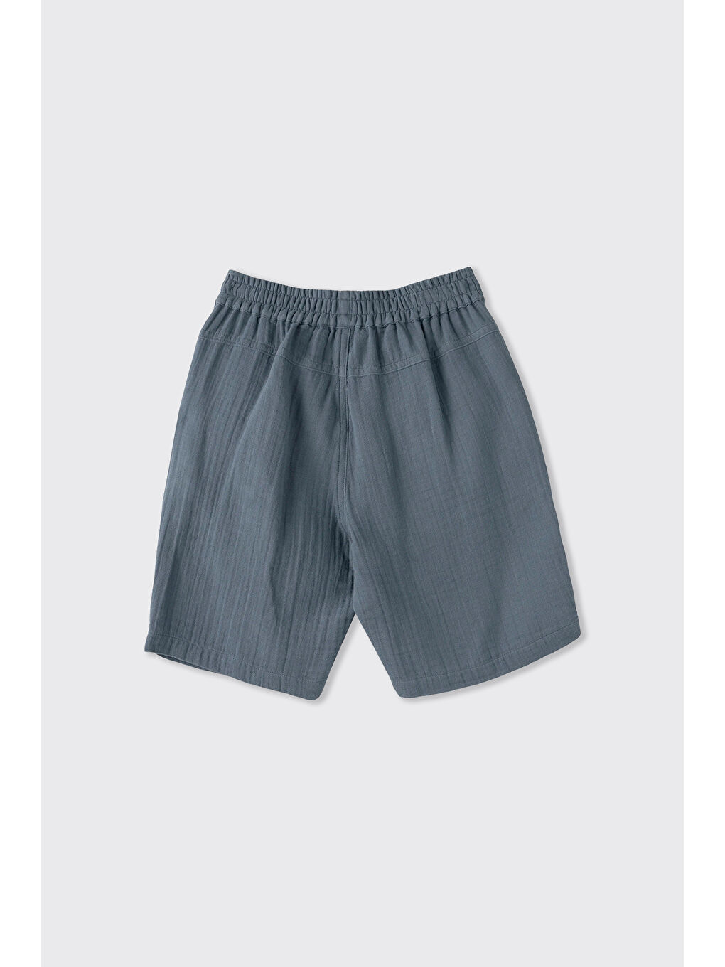 Erkek Çocuk Beli Lastikli Müslin İndigo Şort-1