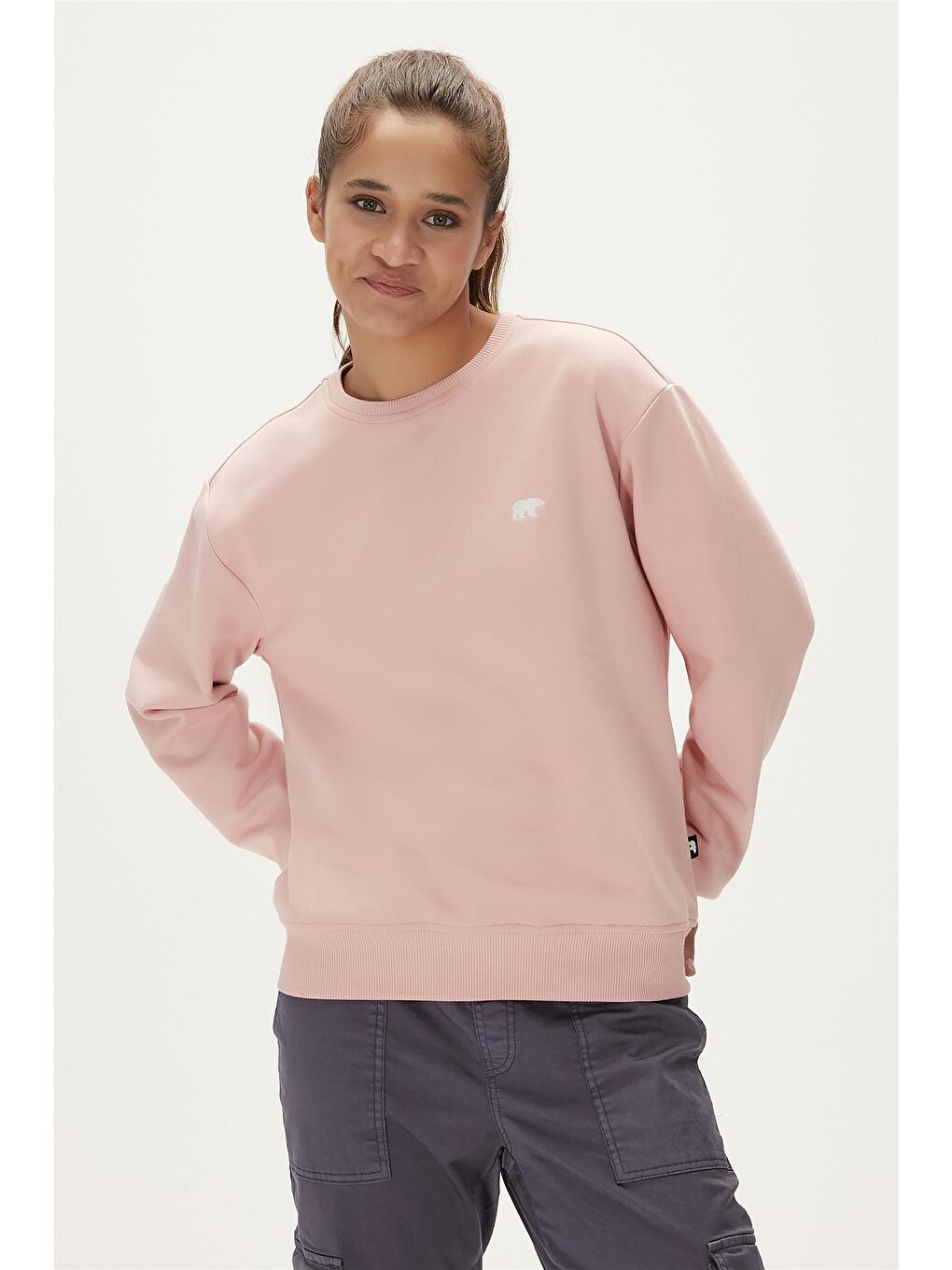 Bad Bear Pudra Pembe Basic Crewneck Blush Pembe  Kadın Sweatshirt - 3