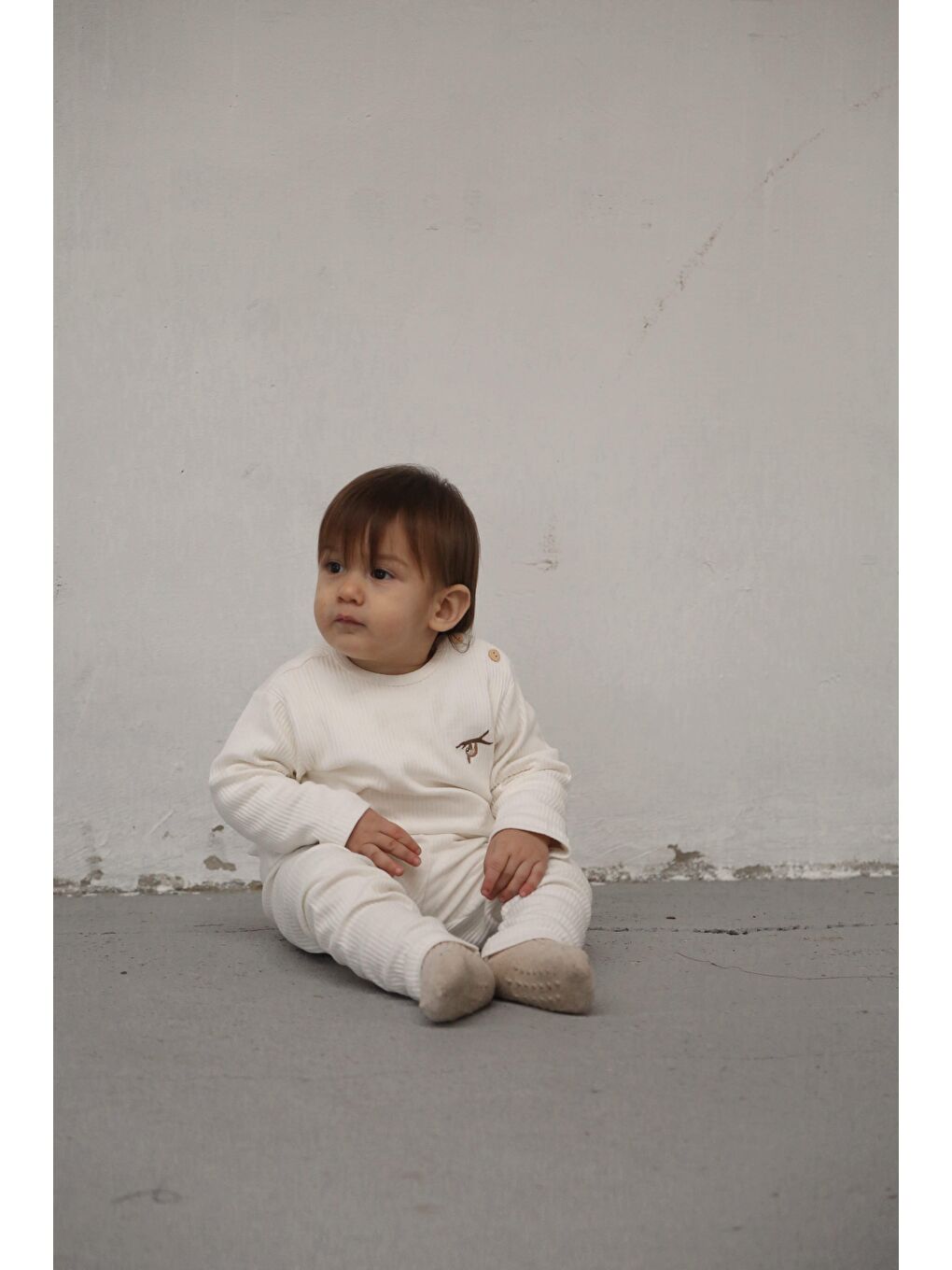 Sloth Beyaz Alt Üst Takım-1