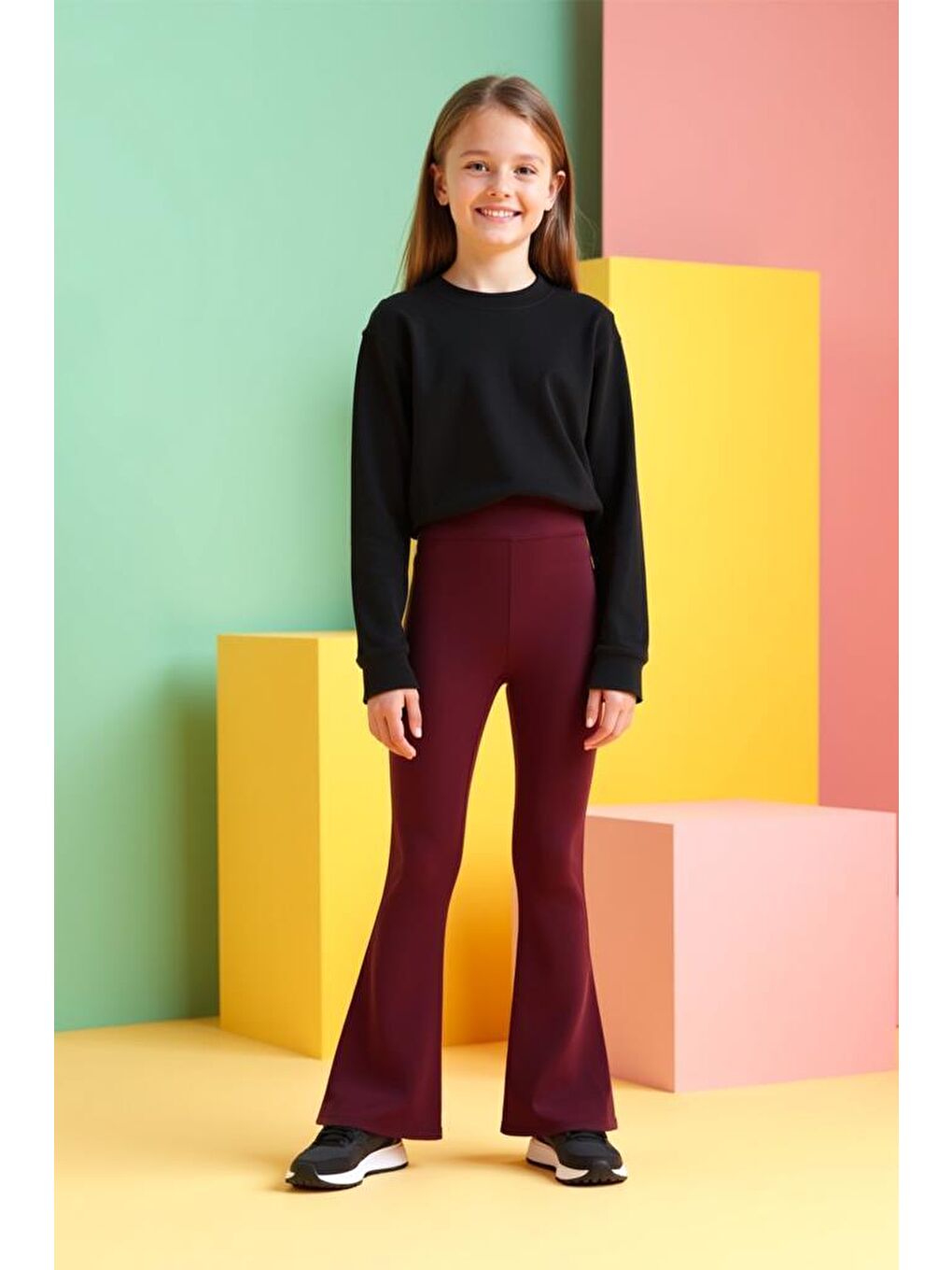 Bordo Kids DS LUNA ISPANYOL PAÇA ESNEK BEL ÇOCUK TAYT