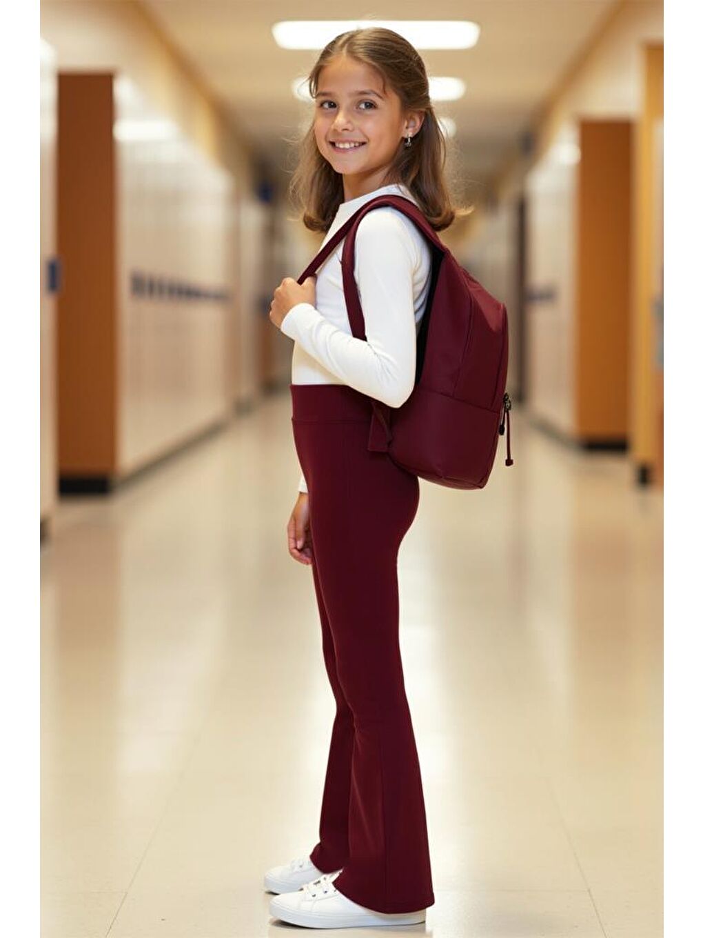 Bordo Kids DS LUNA ISPANYOL PAÇA ESNEK BEL ÇOCUK TAYT-1