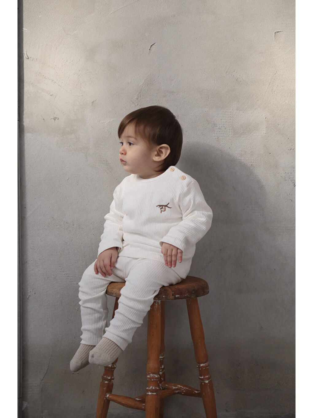 Sloth Beyaz Alt Üst Takım-2