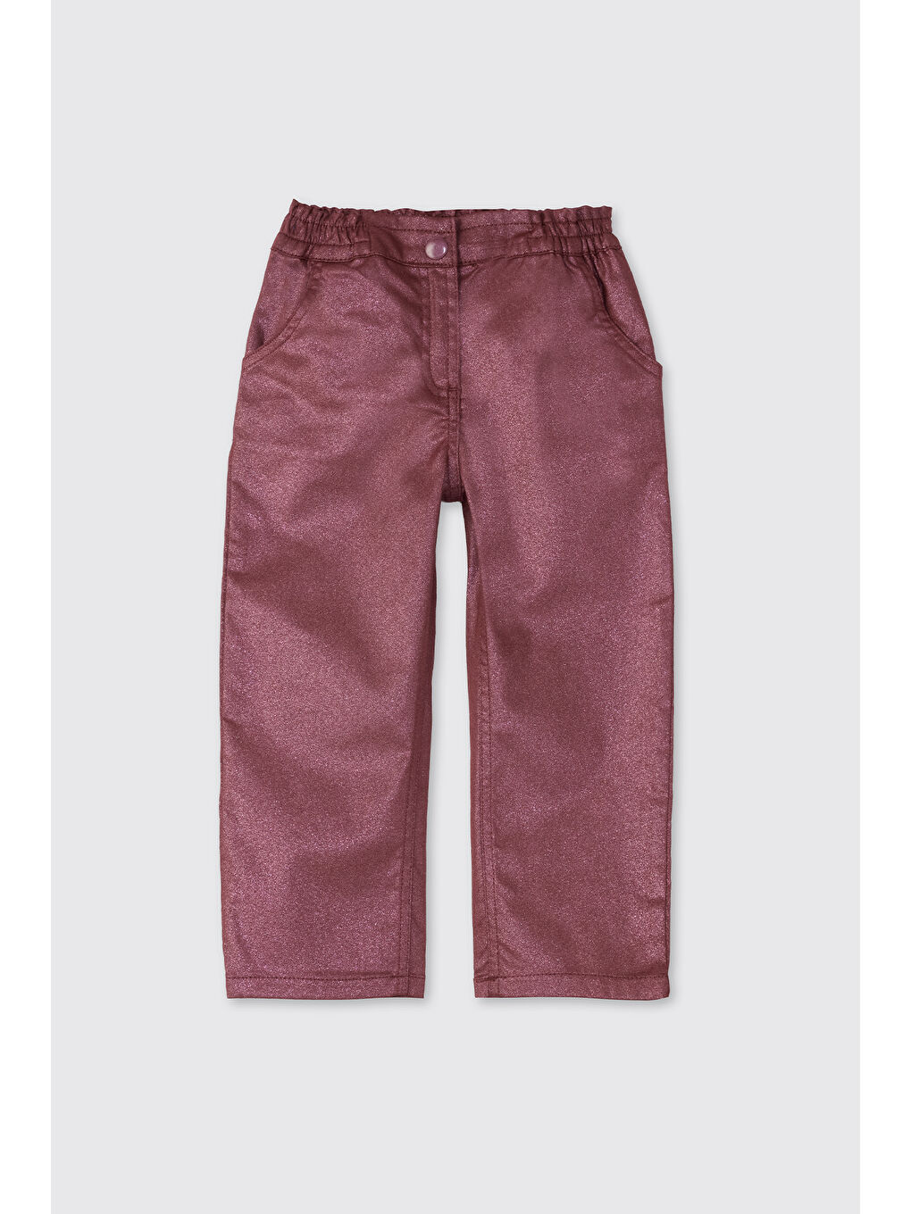 Kız Bebek Simli Bordo Pantolon