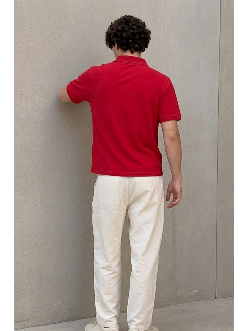 Erkek Klasik Kırmızı Polo Yaka Tişört-4