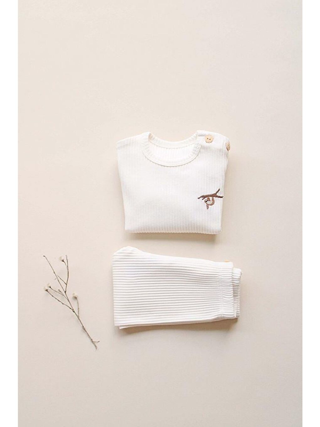 Sloth Beyaz Alt Üst Takım-7