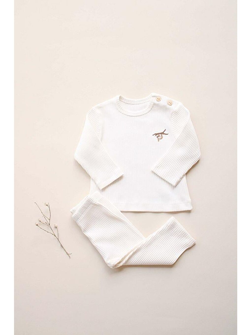 Sloth Beyaz Alt Üst Takım-8