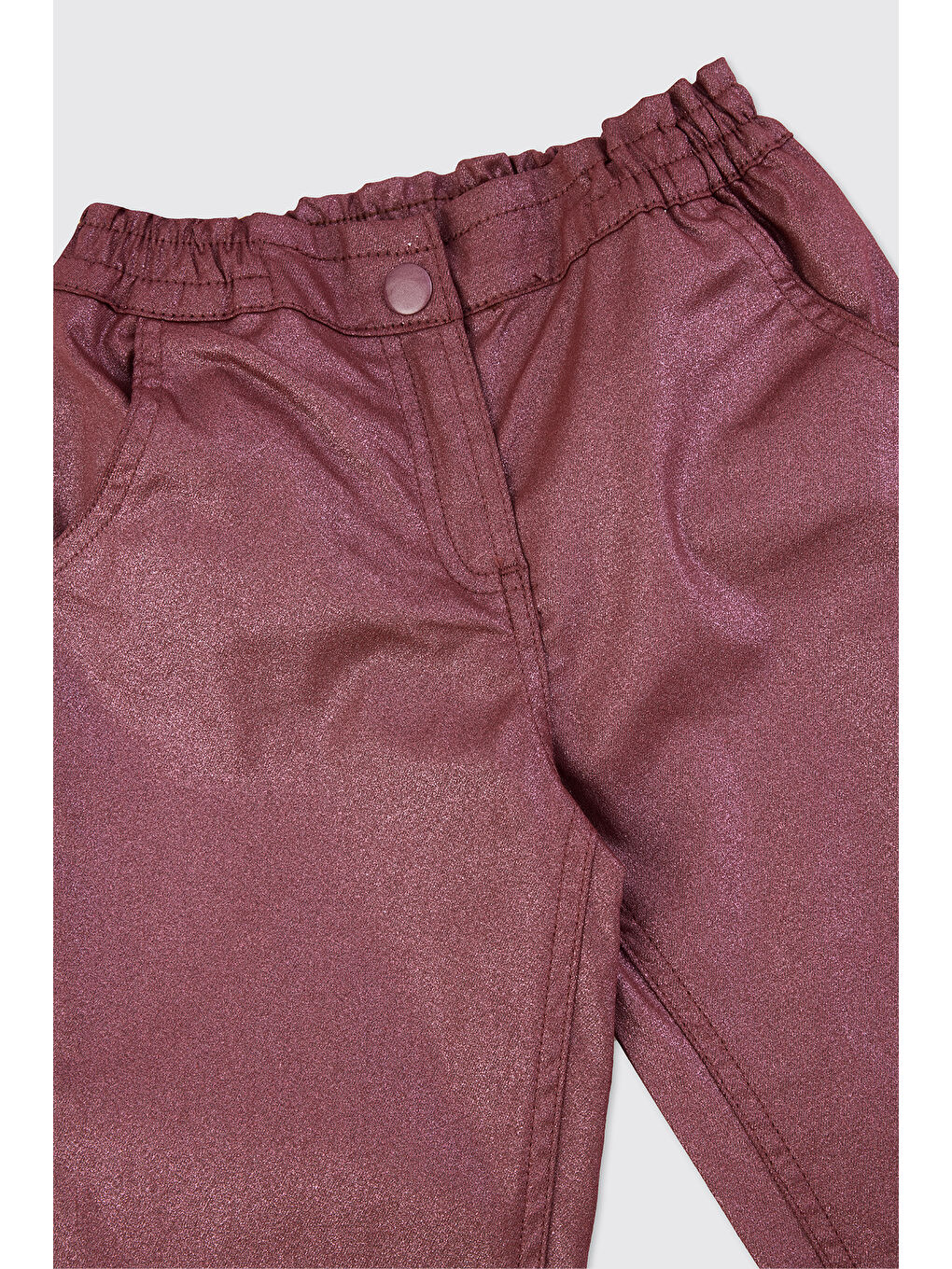 Kız Bebek Simli Bordo Pantolon-2