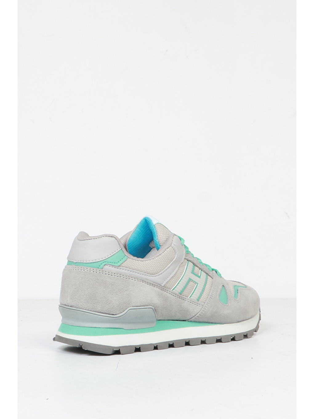 Dominic Hakiki Deri Gri Kadın Spor Ayakkabı-2