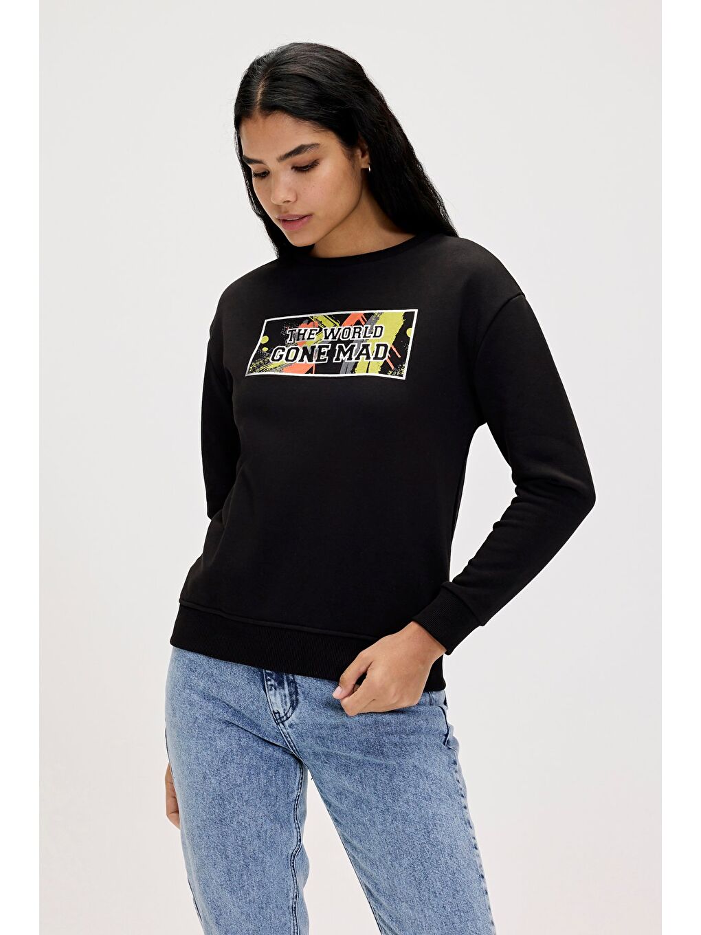 Bad Bear Siyah Re-Carina Siyah Kadın Sweatshirt - 3