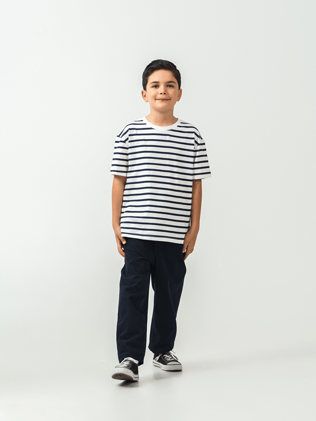 Mavi Pamuklu Ceket Pantolon Tişörtlü Erkek Çocuk 3lü Takım-3