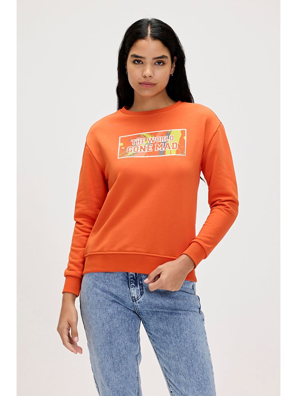 Bad Bear Turuncu Re-Carina Turuncu Kadın Sweatshirt - 2