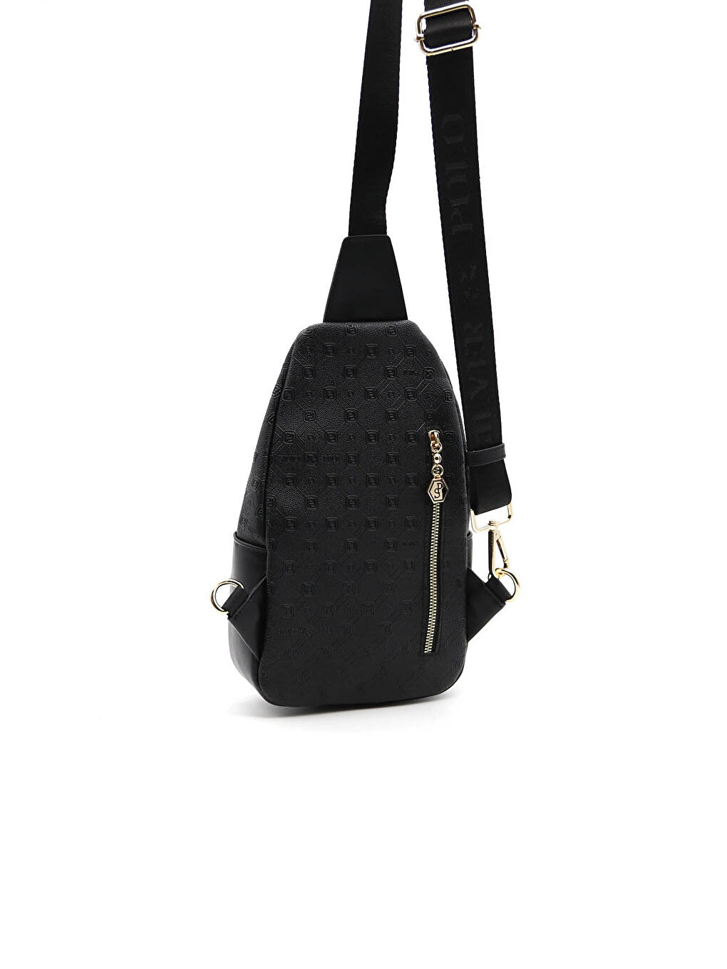 Siyah Kadın Çapraz Göğüs Çantası 959-38566 SILVER POLO FREEBAG M46 SİYAH-MAT SİYAH-3