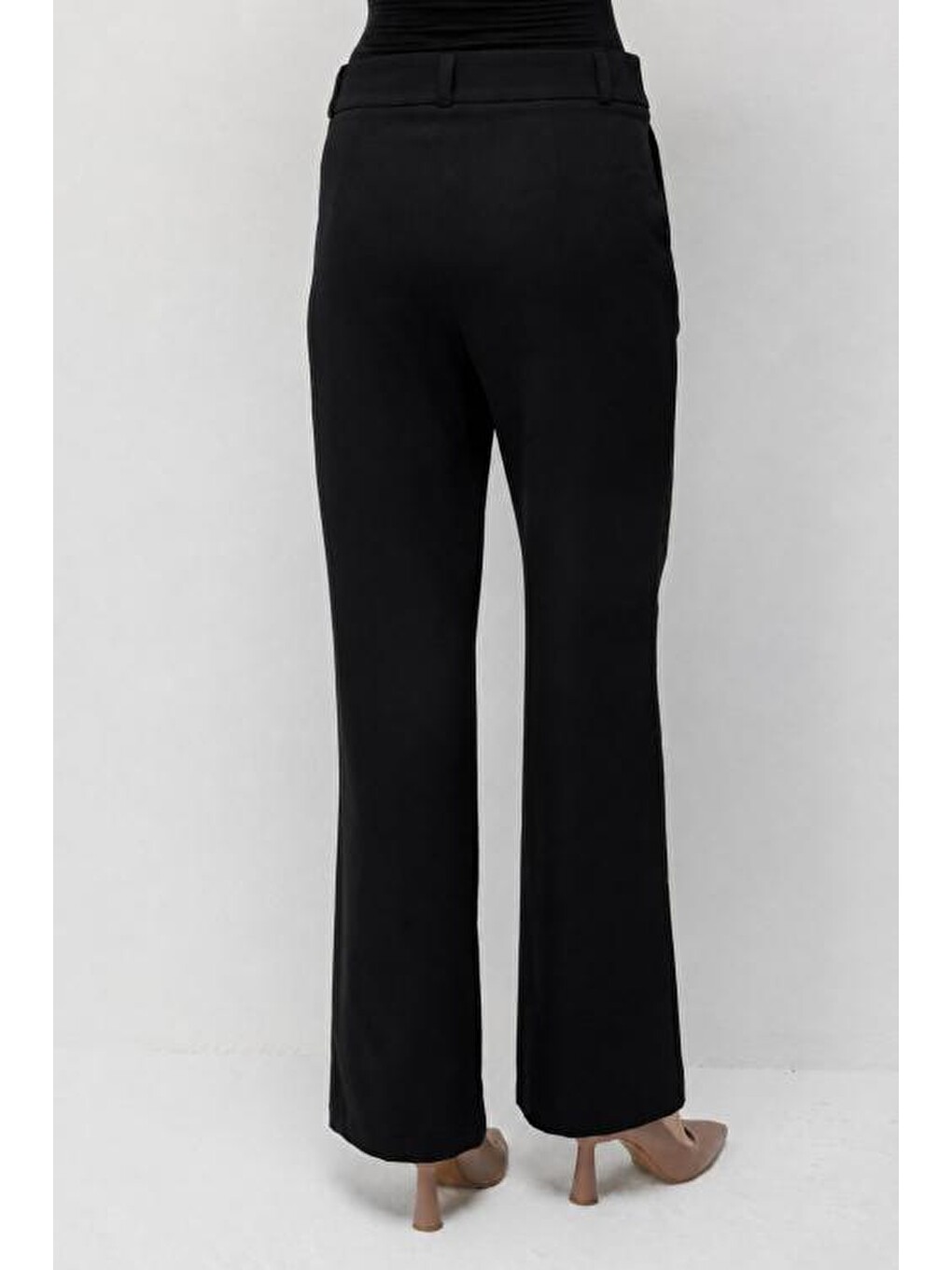 Basic Double Klasik Siyah Pantolon-3