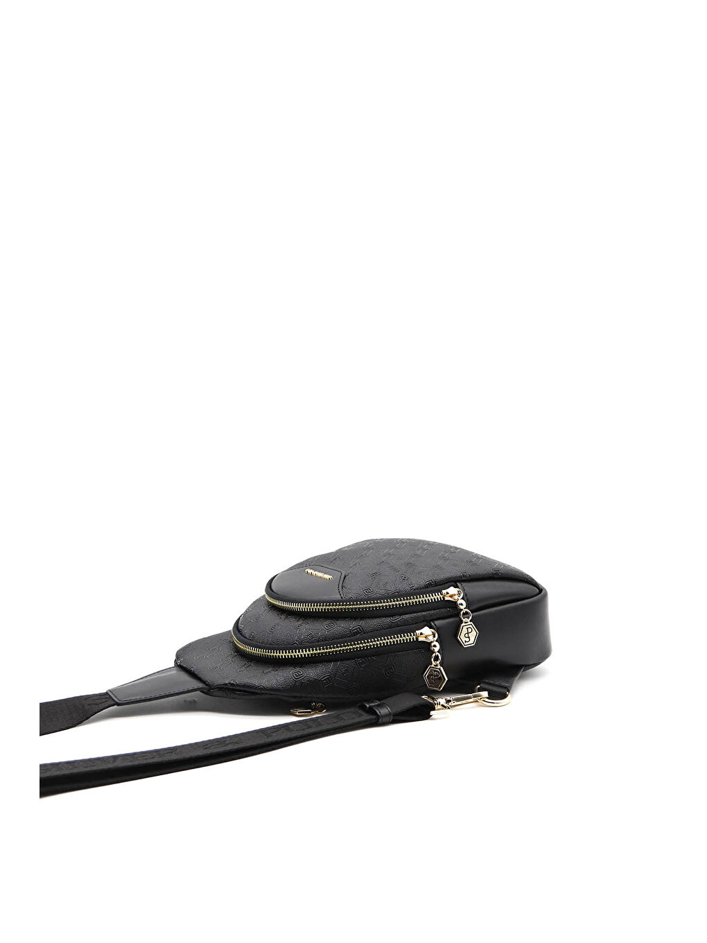 Siyah Kadın Çapraz Göğüs Çantası 959-38566 SILVER POLO FREEBAG M46 SİYAH-MAT SİYAH-4