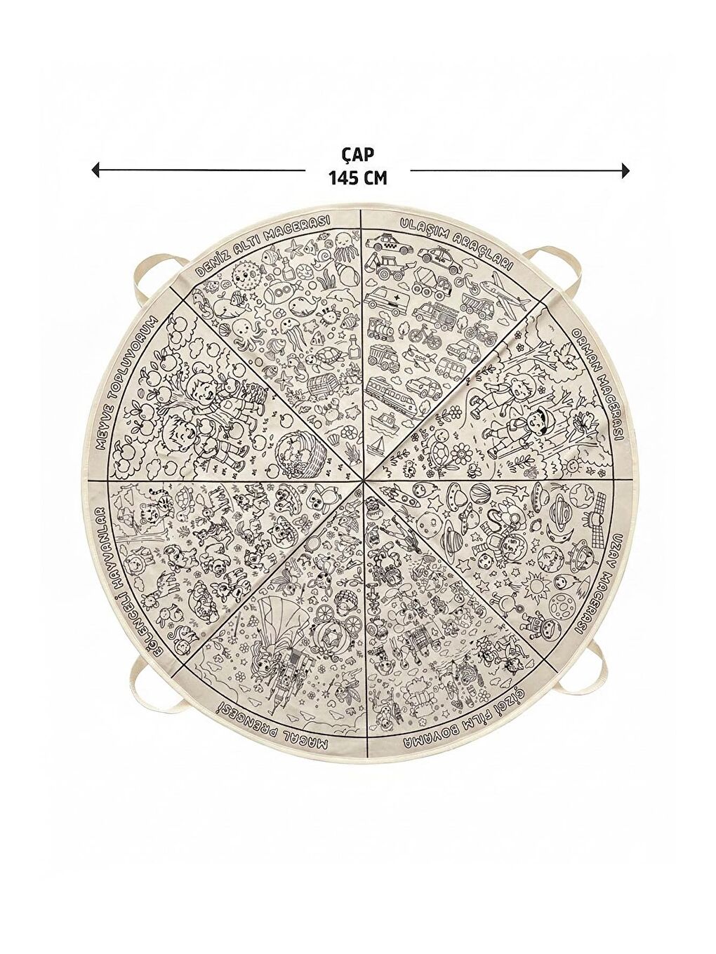 Eğitici Boyama Halısı - Zeka Geliştirici Aktivite Seti - Tekrar Boyanabilir V2-3