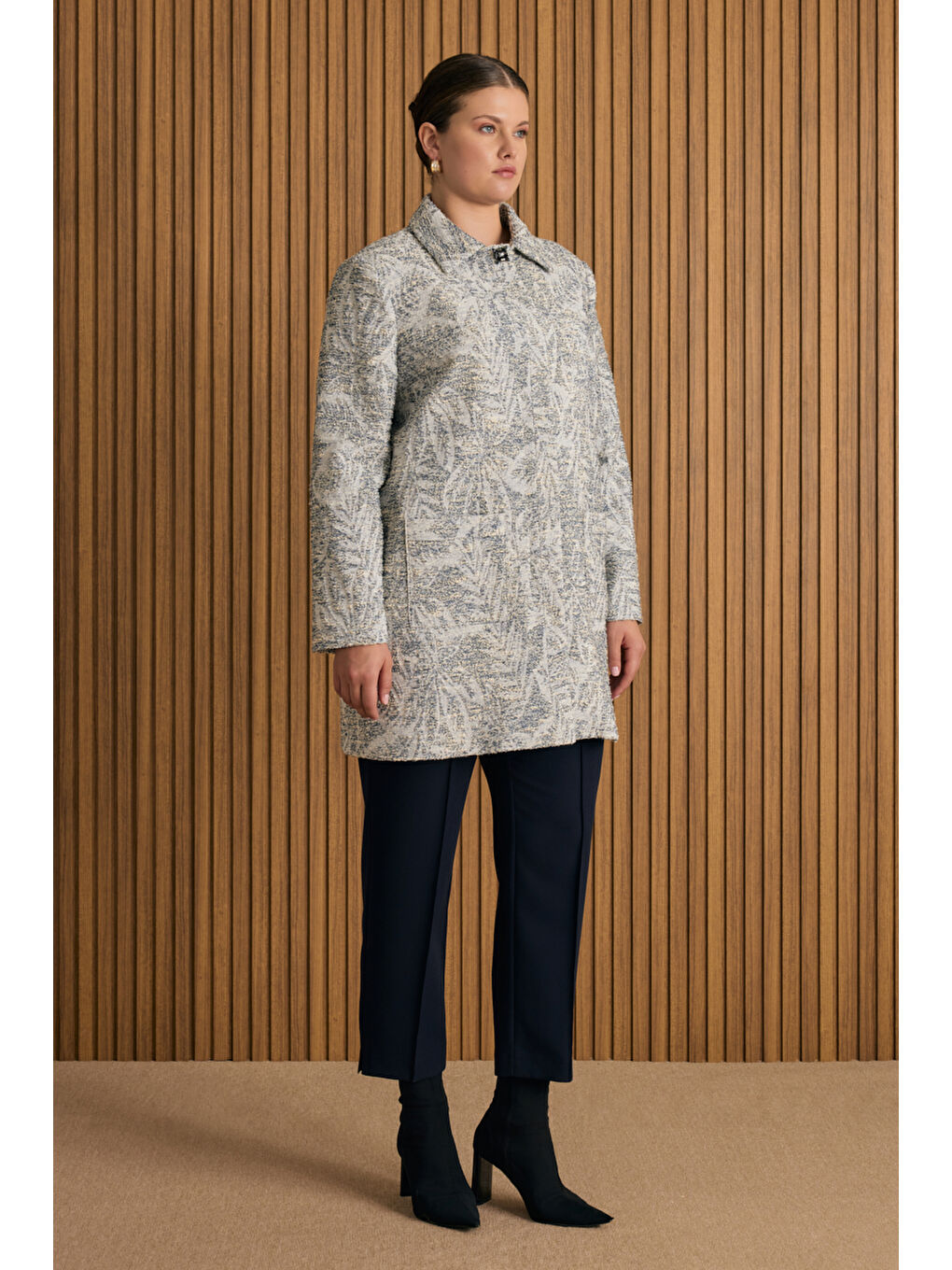 Lacivert Özel Dokuma Pamuk Kumaş Kap-2