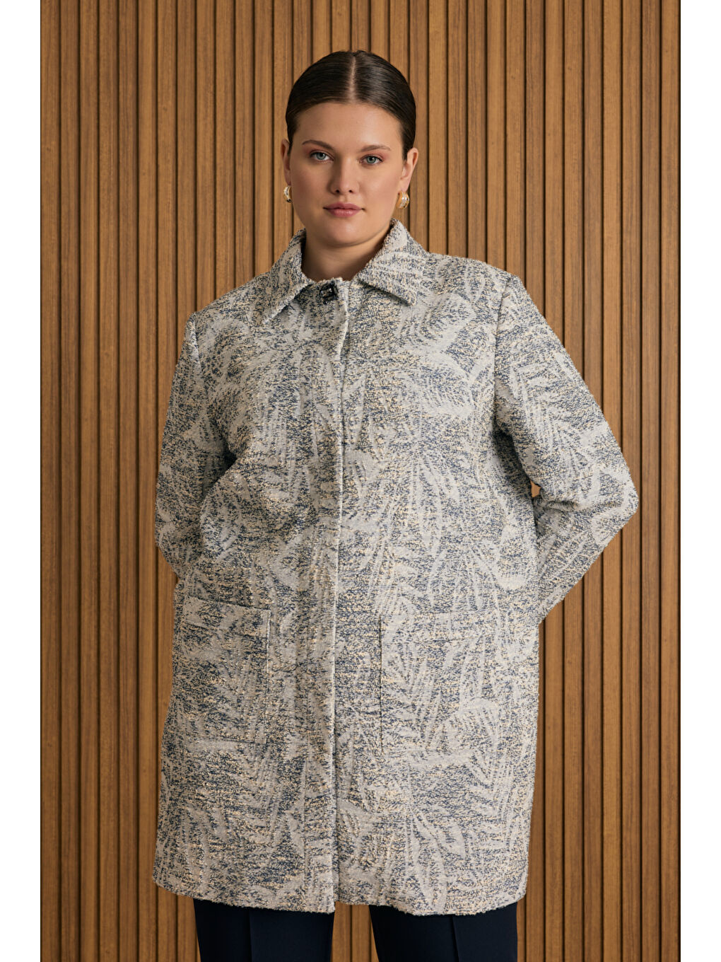 Lacivert Özel Dokuma Pamuk Kumaş Kap-3