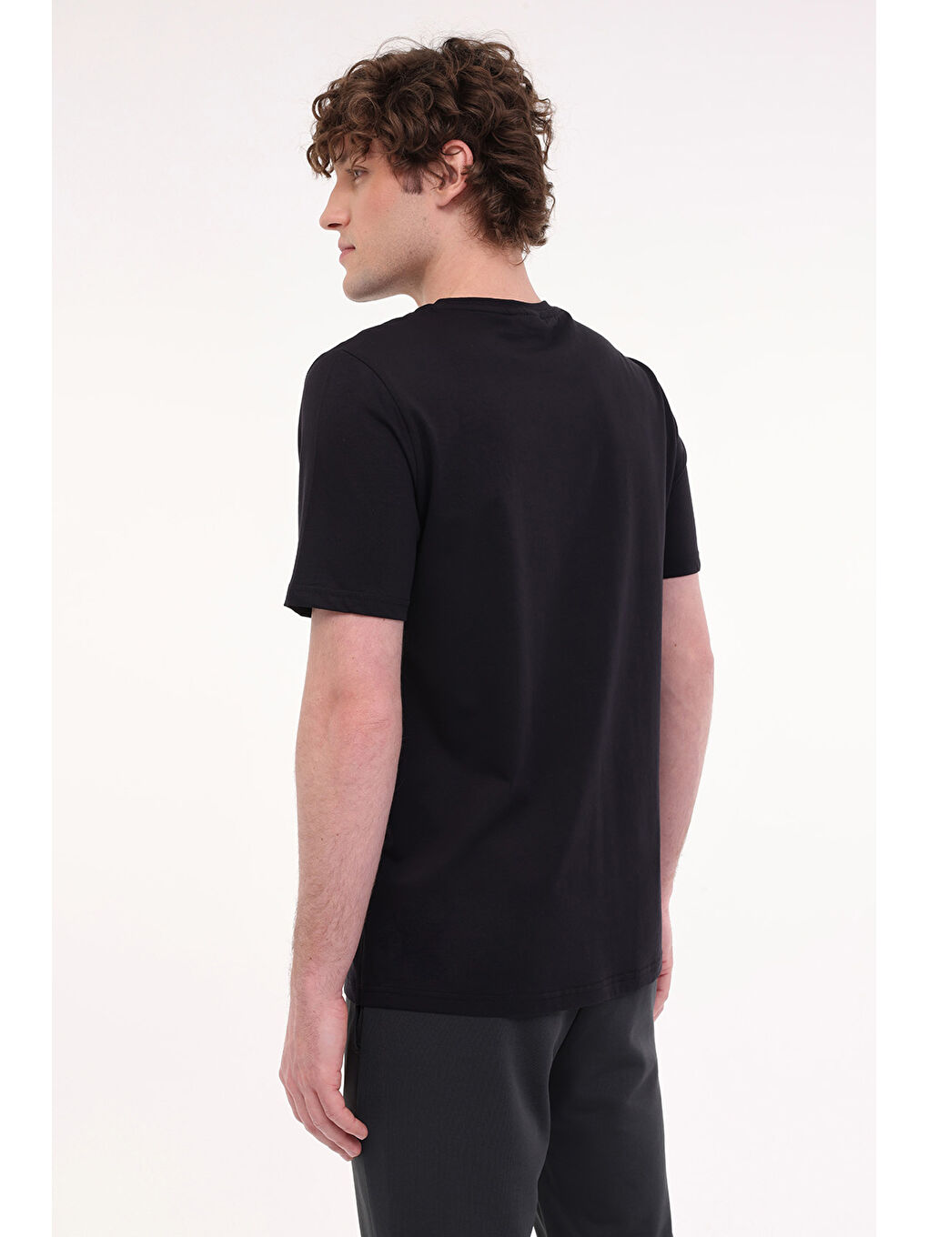 LOTTO M-SOKRATES TEE 5FX Siyah Erkek Kısa Kol T-Shirt - 1