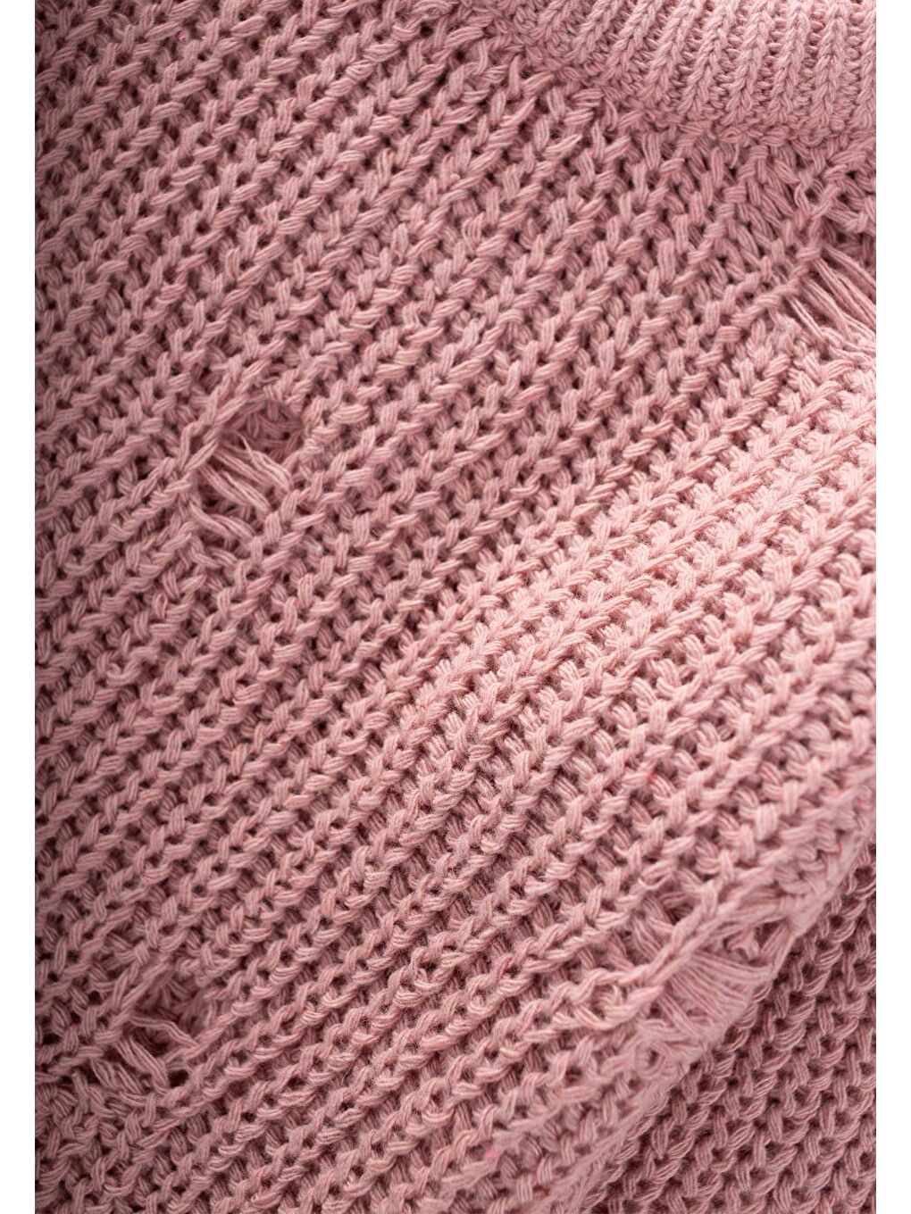 Pembe Kız Çocuk Triko Kazak-3