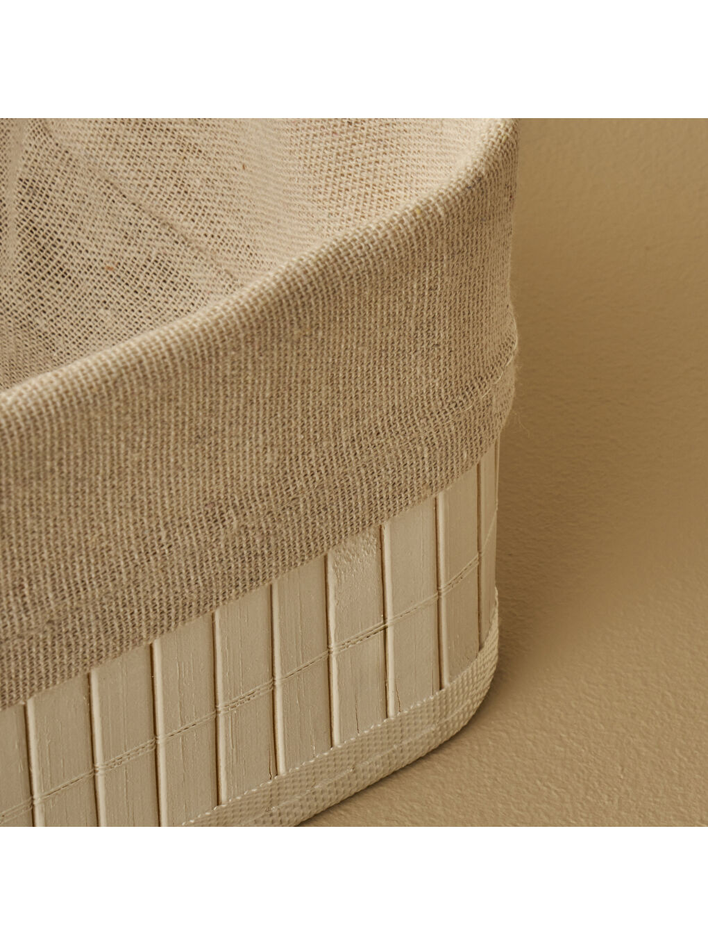 Bres Bambu Düzenleyici Kutu Beyaz (20x20x13 cm)-1