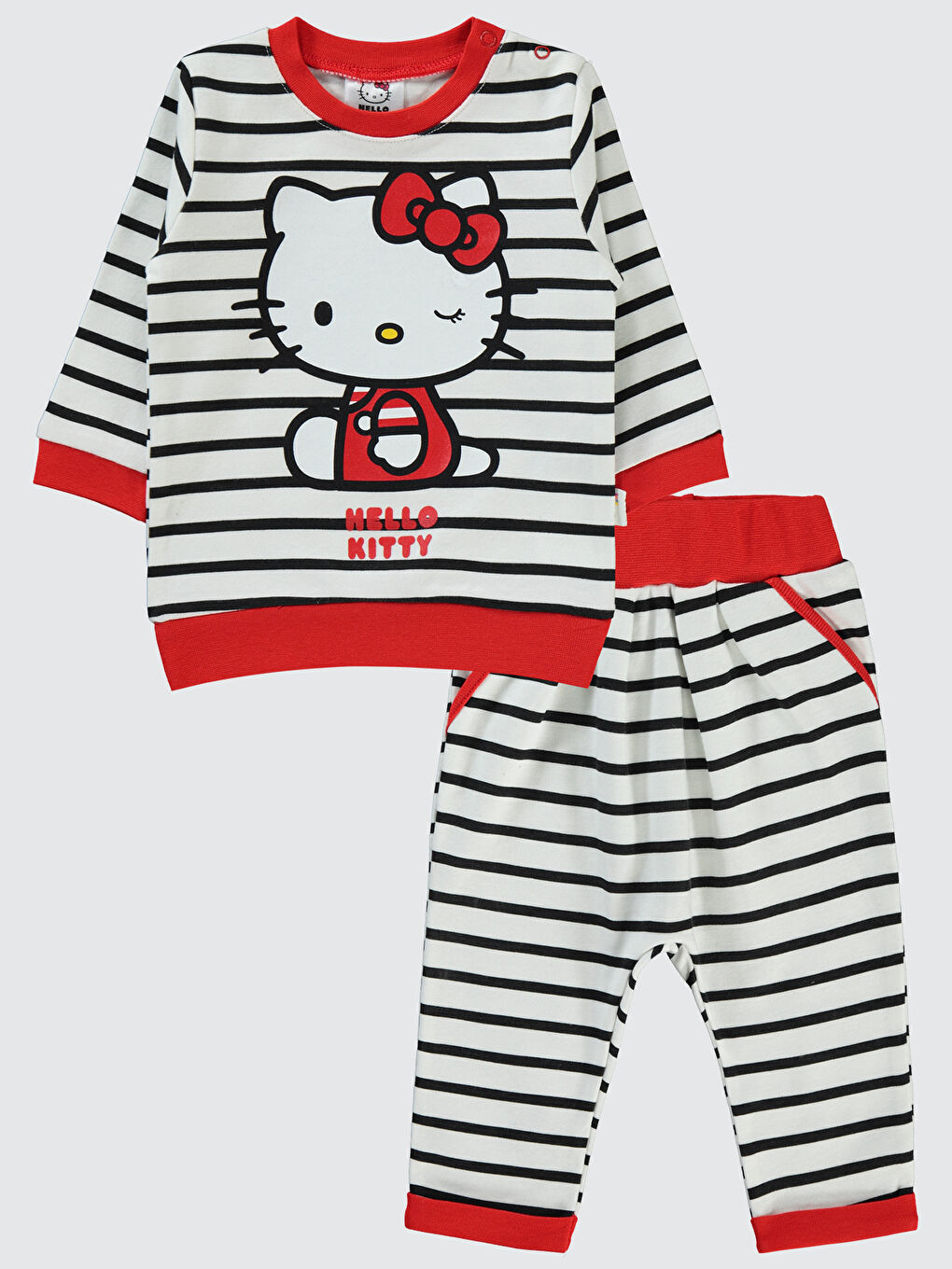 Hello Kitty Kız Bebek Takım 6-18 Ay Siyah