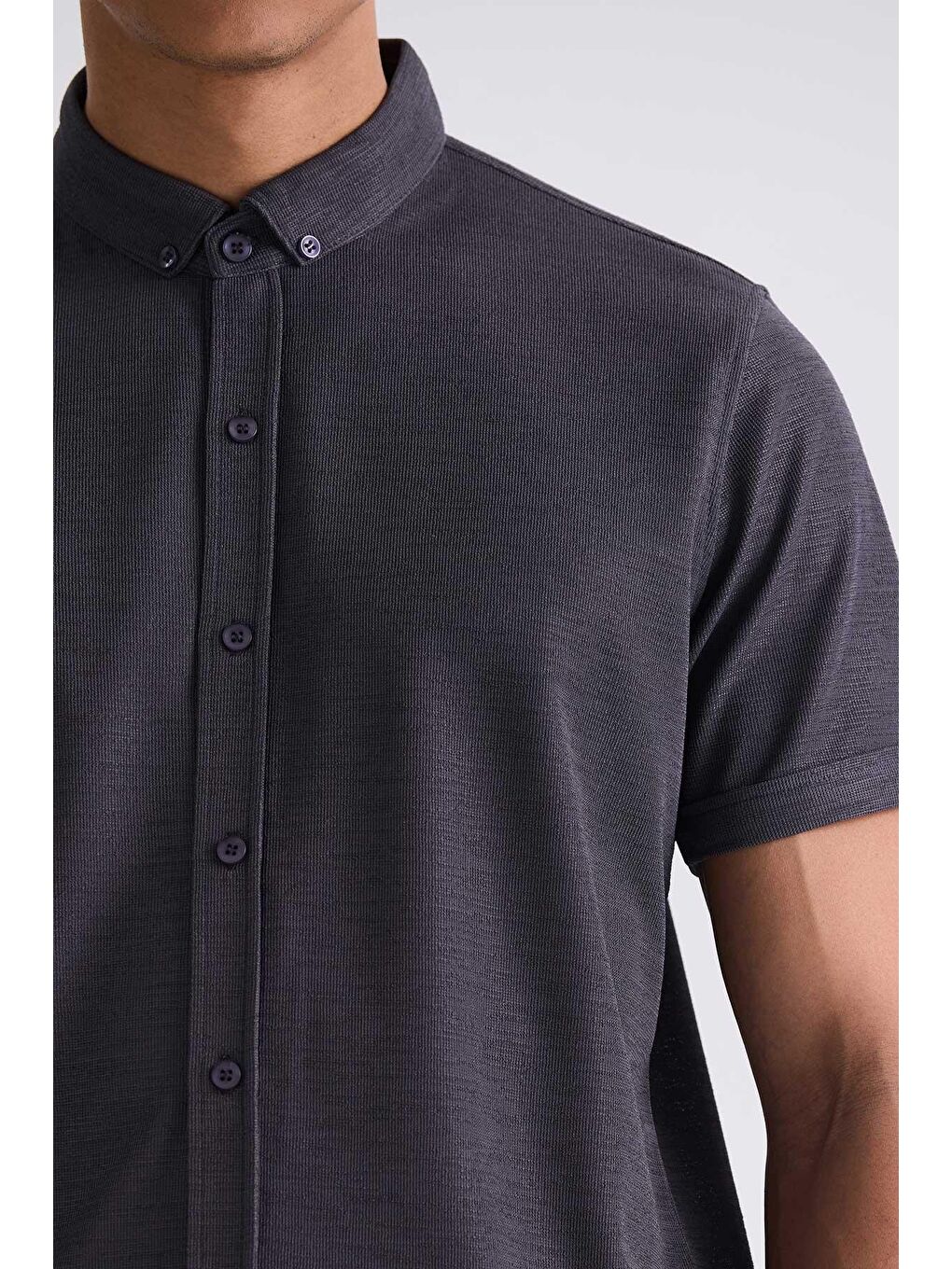 Antrasit Slim Fit Gömlek-2