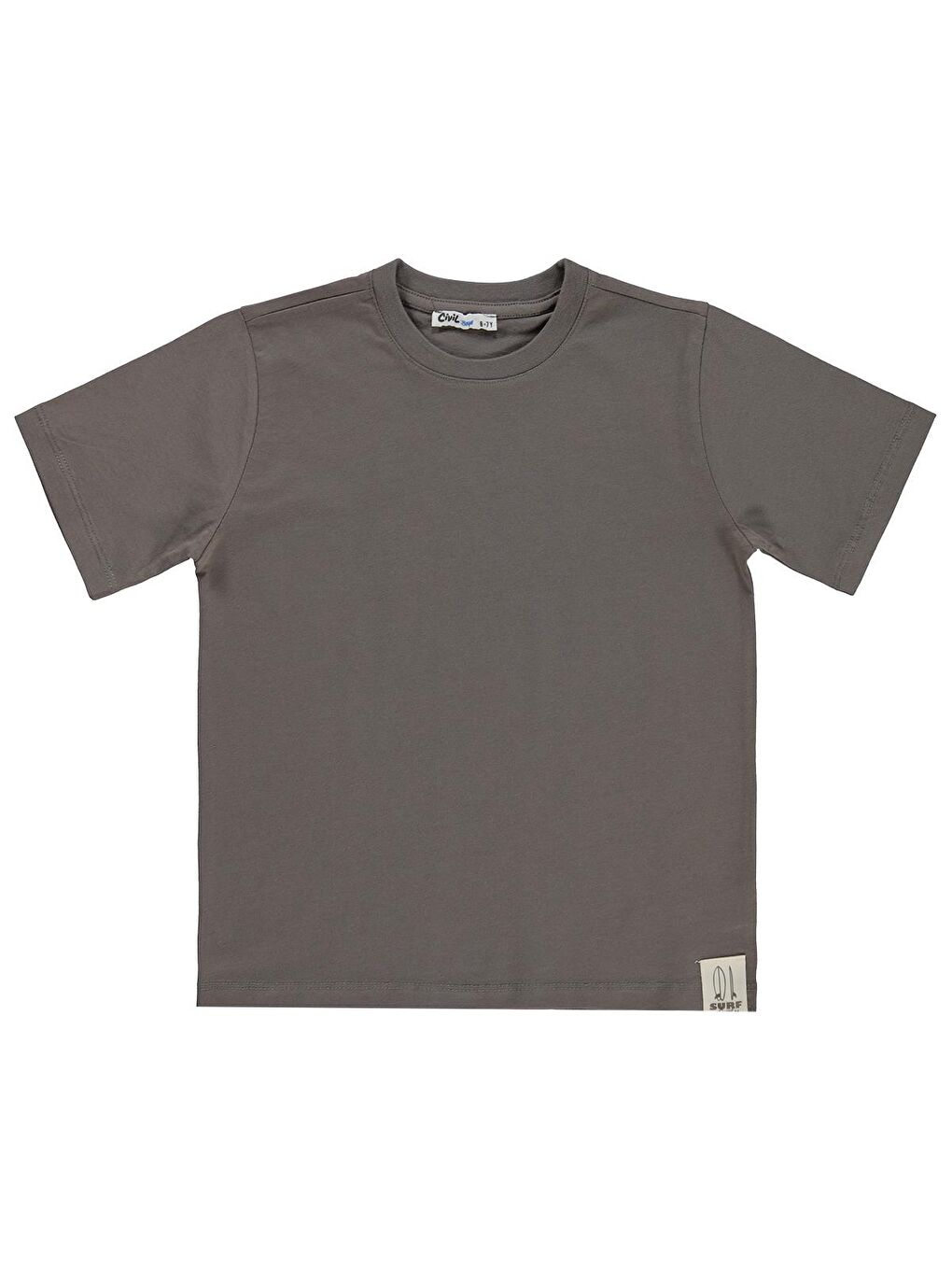Boys Basic Surf Etiketli 6-9 Yaş Tişört - Kahverengi