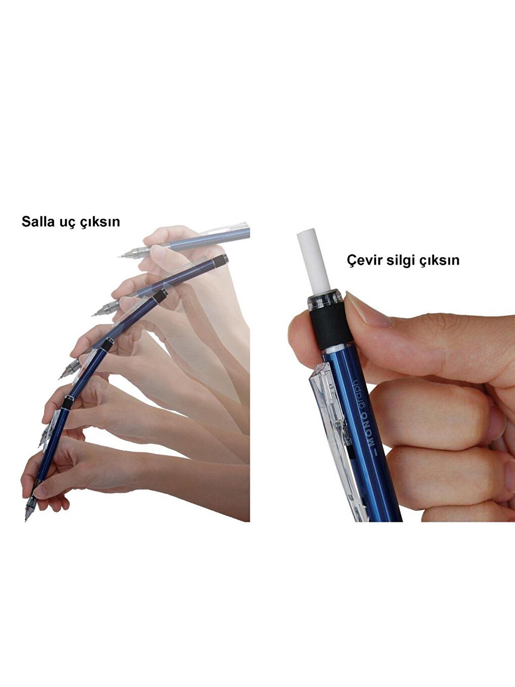 Mono Graph Mekanik Versatil Uçlu Kalem 0.7 Pastel Buz Mavi (MG-44R7)-1