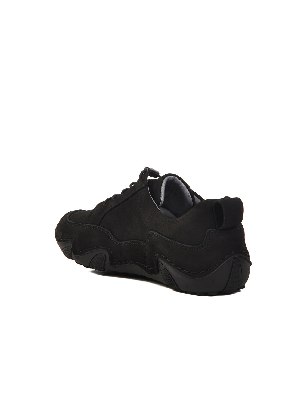 Siyah Nubuk Hakiki Deri Kadın Casual Ayakkabı 125-S Z-3