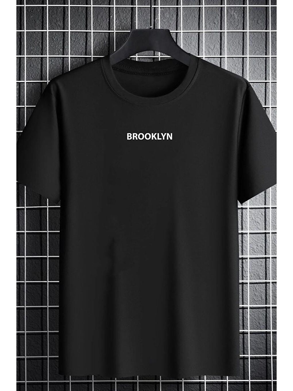 uyguntarz Siyah Unisex Brooklyn Baskılı T-shirt