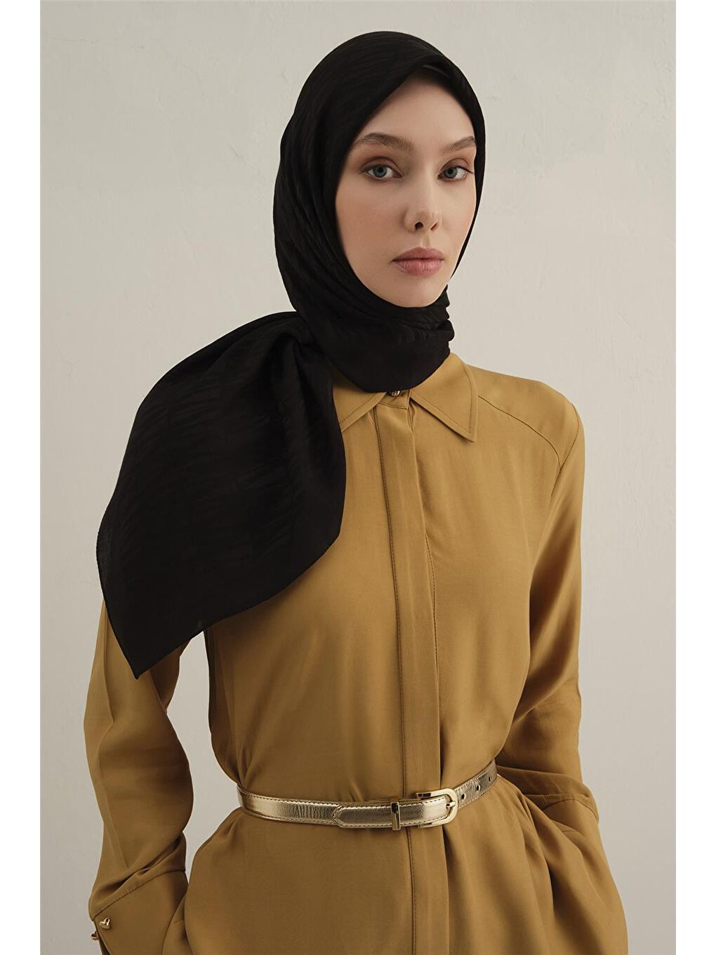 Siyah Lyocell Eşarp 3- 01-1