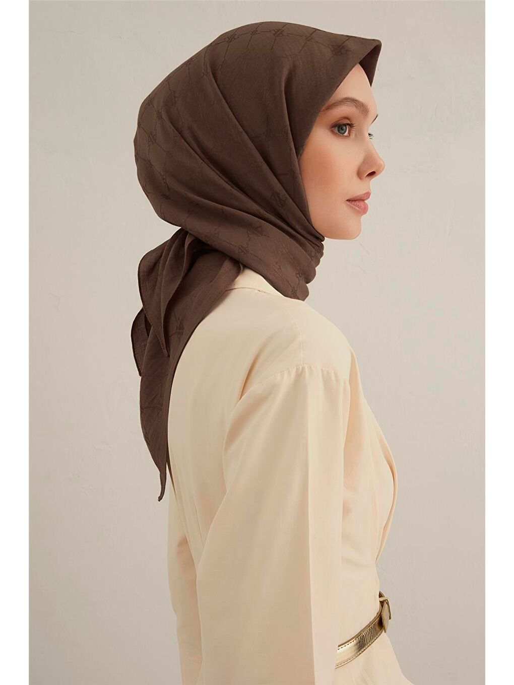 Kahverengi Lyocell Eşarp 4- 74