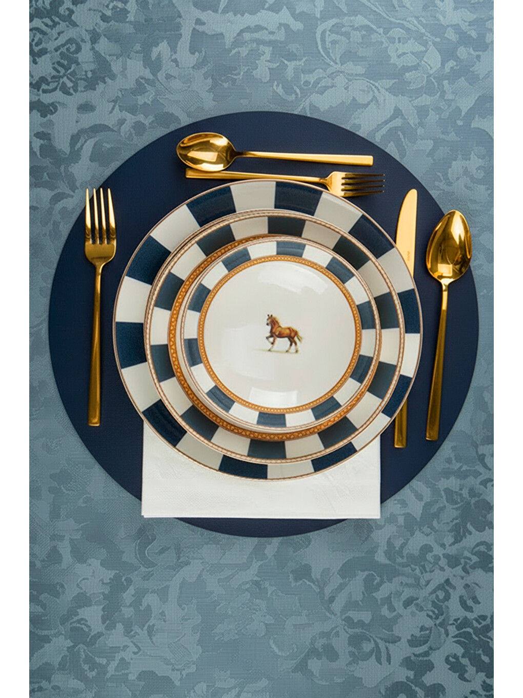 Royal 24 Parça Porselen Yemek Takımı Mavi-3