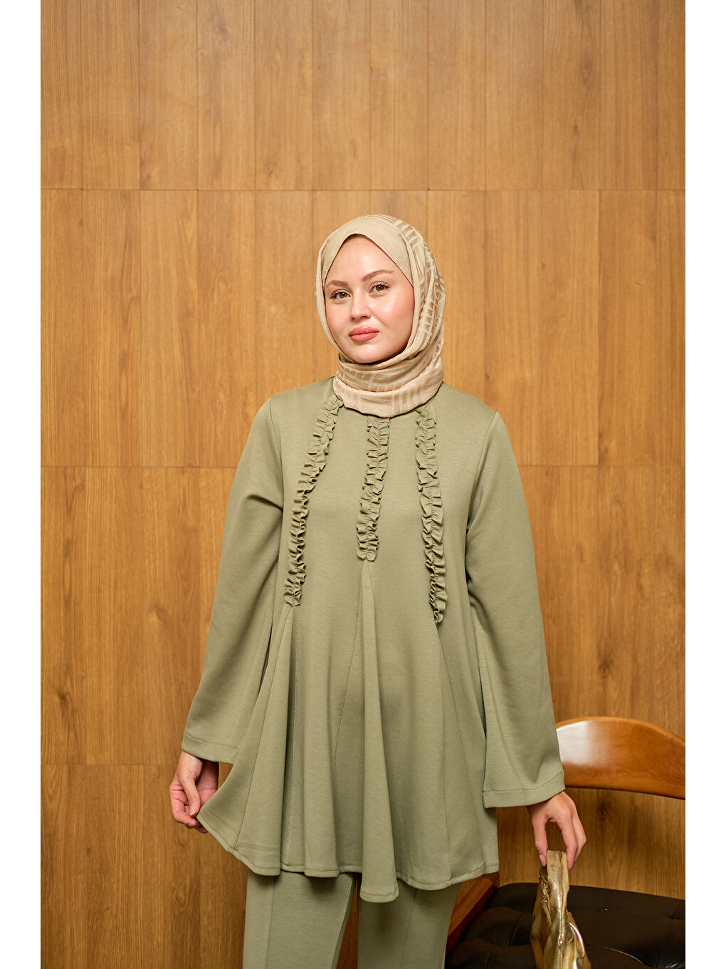 Kadın Godeli İkili Takım Yeşil-1