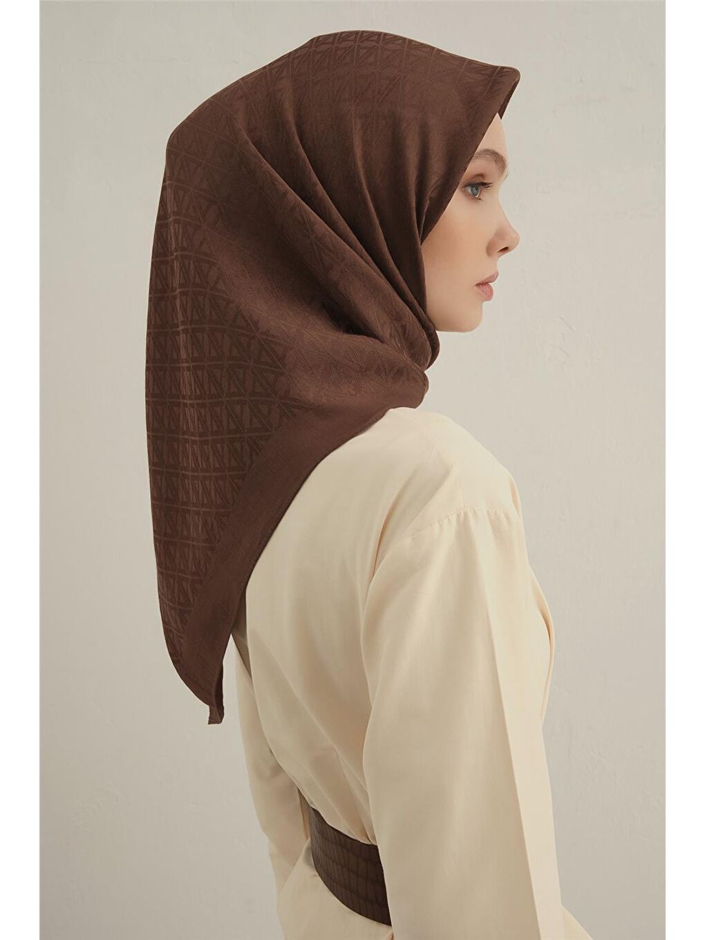 Kahverengi Lyocell Eşarp 5- 16-2