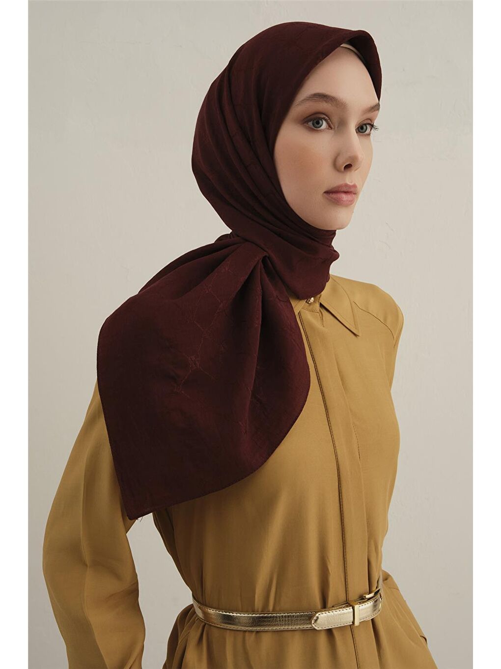 Kahverengi Lyocell Eşarp 4- 32-2