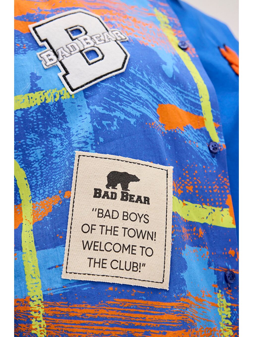 Bad Bear Saks Anastasia Saks Mavisi Kadın Baskılı Gömlek - 1