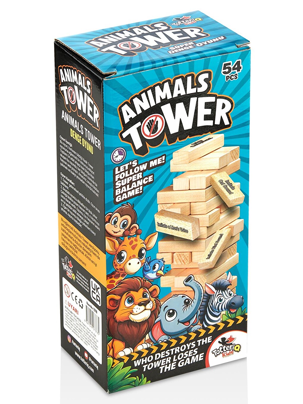 Oyuncak Animals Tower Süper Denge Oyunu 54 Adet - Standart-7