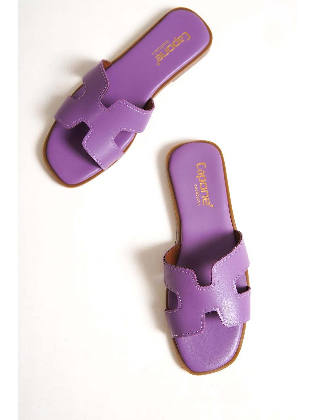 Lila Cilt Halsey Kadın Terlik