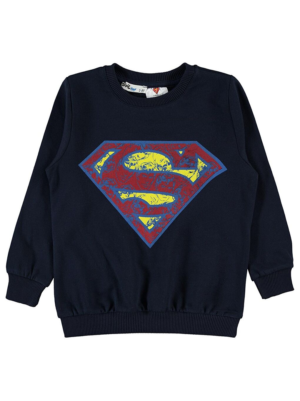 Civil Lacivert Superman Erkek Çocuk Sweatshirt 2-5 Yaş Lacivert