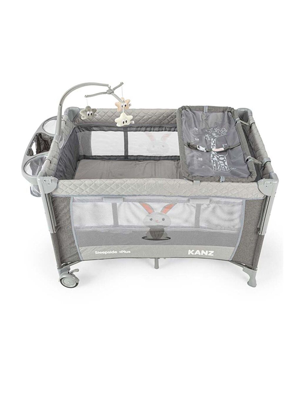 Sleepside Plus Anne Yanı Park Yatak Ve Oyun Parkı Gri-2