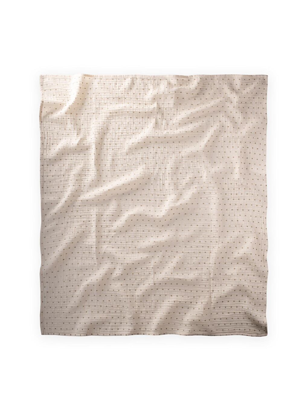 Naturel Puantiyeli Müslin Battaniye 90X100 Cm Haki Yeşil-1