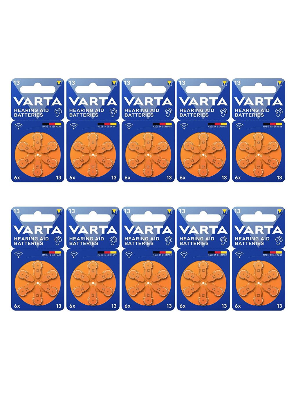 13 Numara İşitme Cihazı Pili 6'lı Blister 10 Adet(60 Adet)