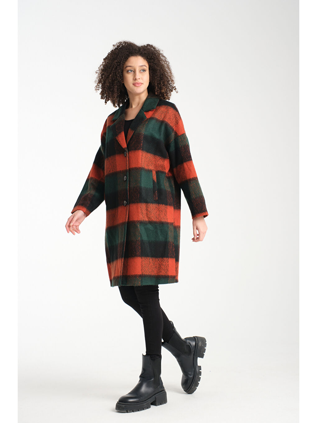 Kahverengi Kadın Kaşe Kaban K-39-1