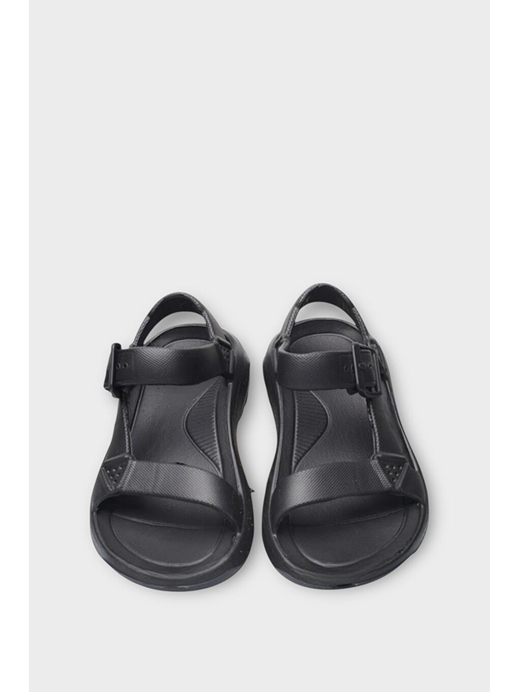 Unisex Eva Spor Kaymaz Yürüyüş Sandaleti Siyah-3